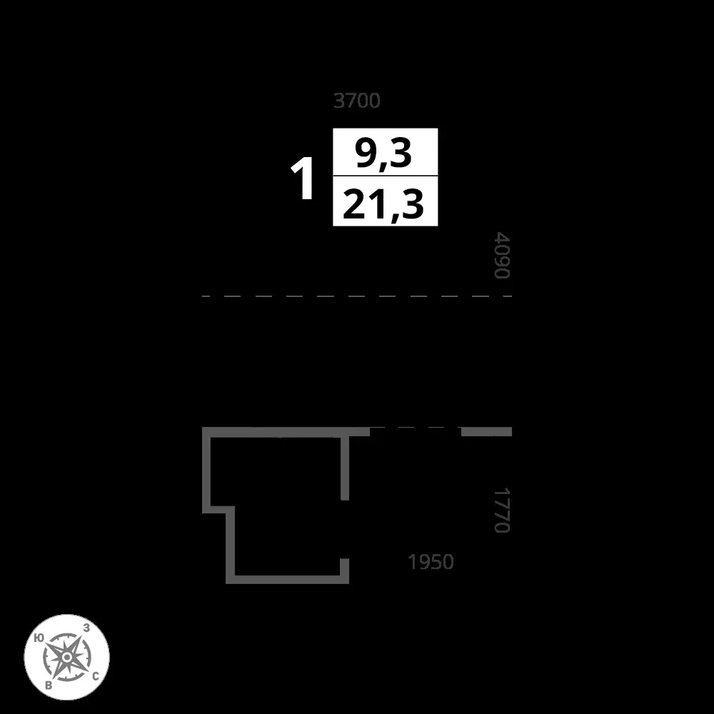 Студия, 21,3 м² — 6 427 744 ₽
