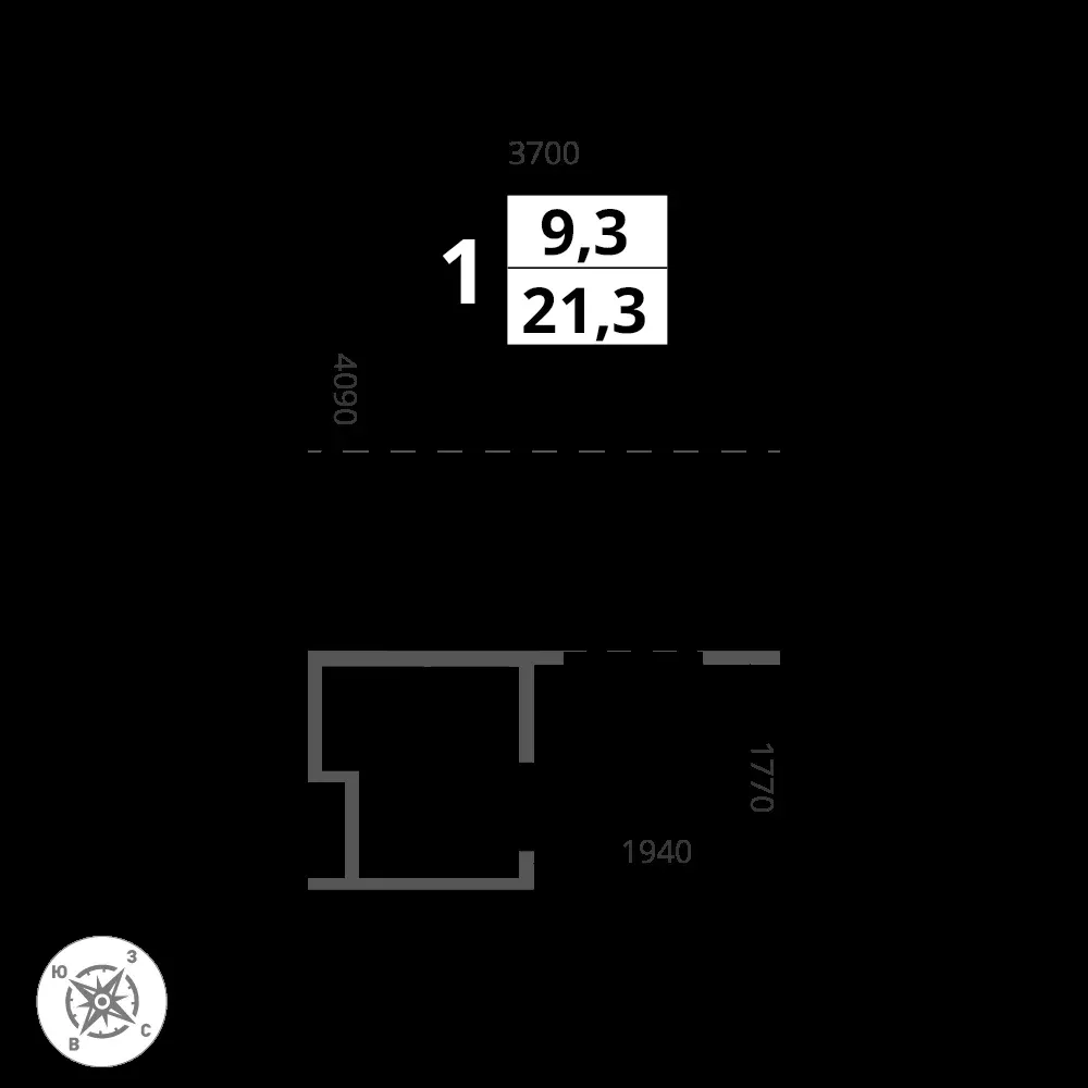 Студия, 21,2 м² — 6 460 318 ₽