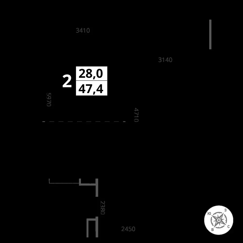 2-комнатная, 47,4 м² — 12 432 499 ₽