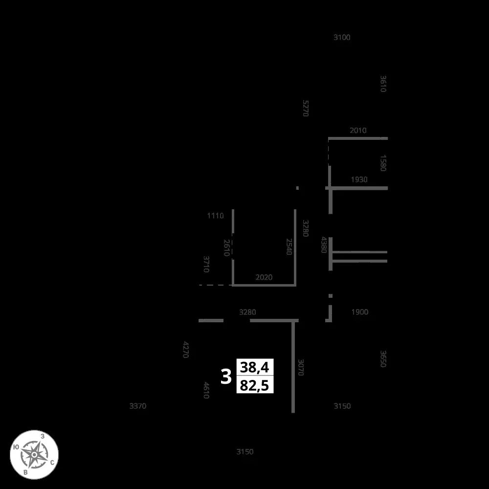 3-комнатная, 82,5 м² — 27 049 523 ₽