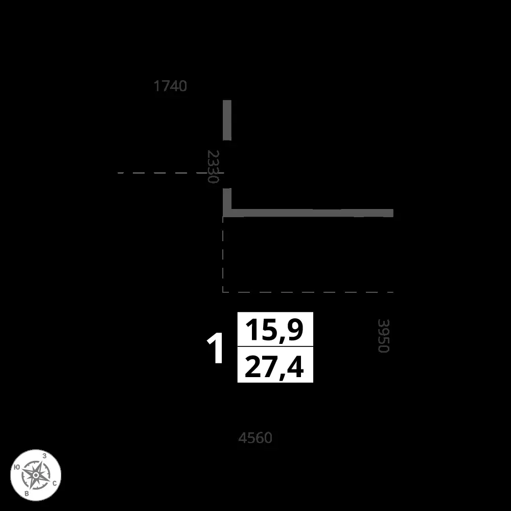 Студия, 27,4 м² — 12 800 020 ₽
