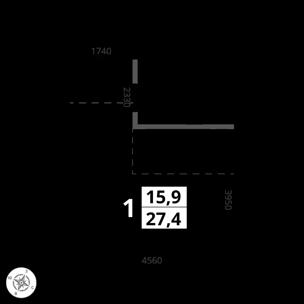 Студия, 27,4 м² — 13 545 464 ₽