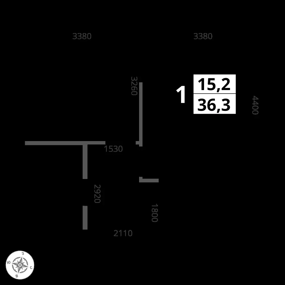 1-комнатная, 36,3 м² — 14 244 156 ₽