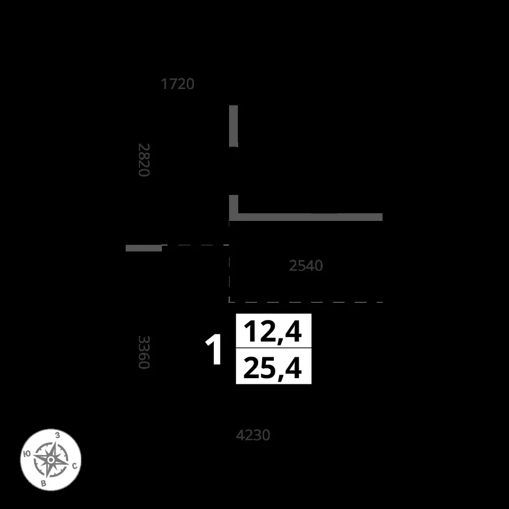 Студия, 25,4 м² — 13 222 173 ₽