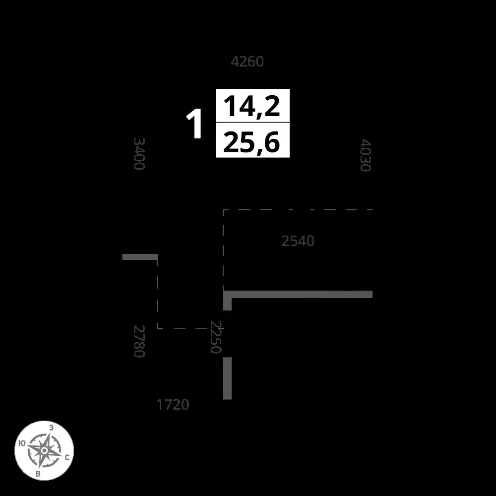 Студия, 25,6 м² — 12 819 917 ₽