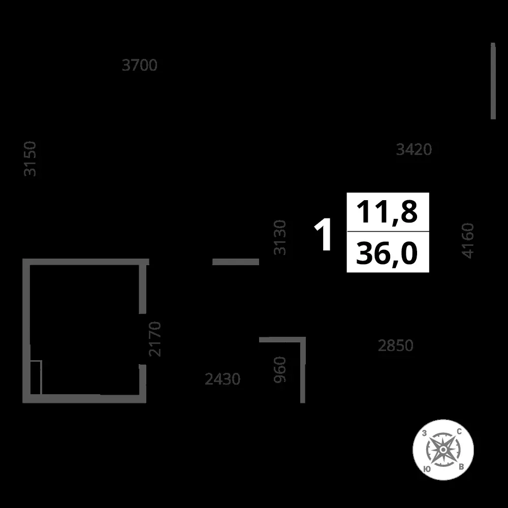 1-комнатная, 35,9 м² — 13 538 034 ₽