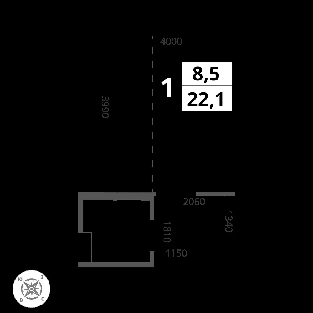Студия, 22,1 м² — 8 704 129 ₽