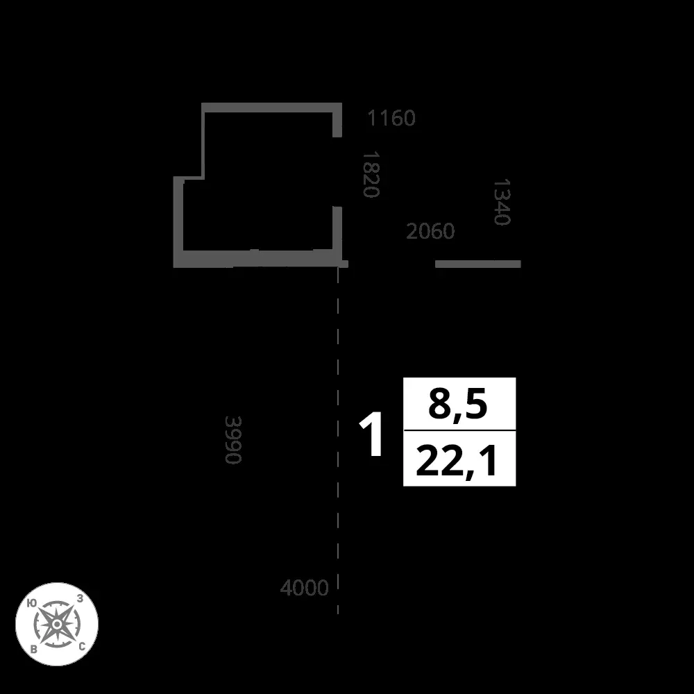 Студия, 22,1 м² — 10 808 535 ₽