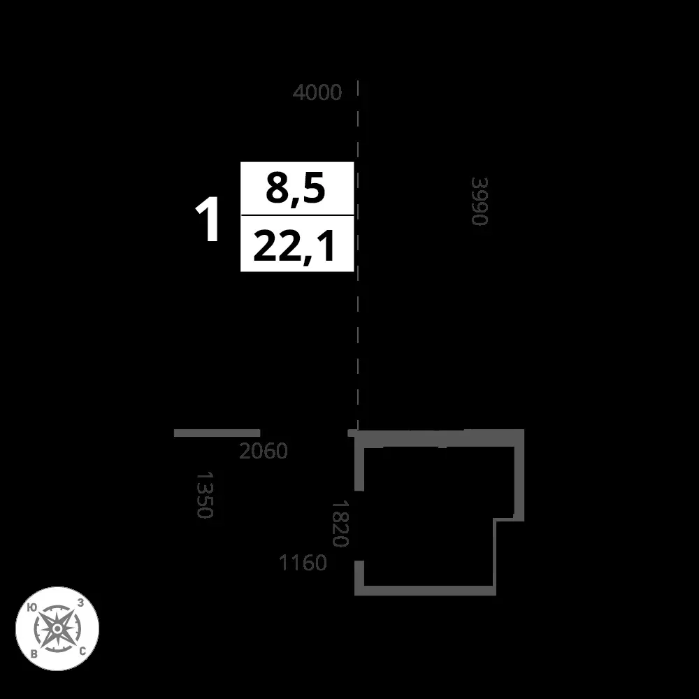 Студия, 22,1 м² — 10 840 691 ₽