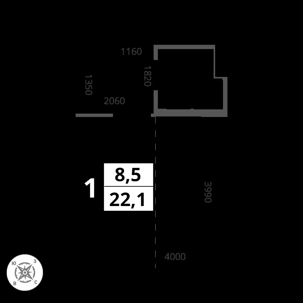 Студия, 22,1 м² — 10 883 565 ₽