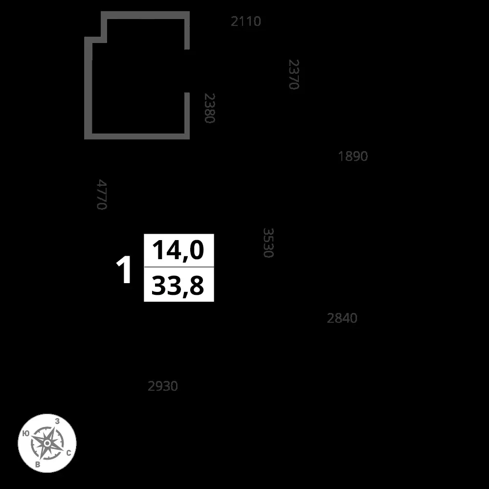 1-комнатная, 33,8 м² — 8 222 729 ₽