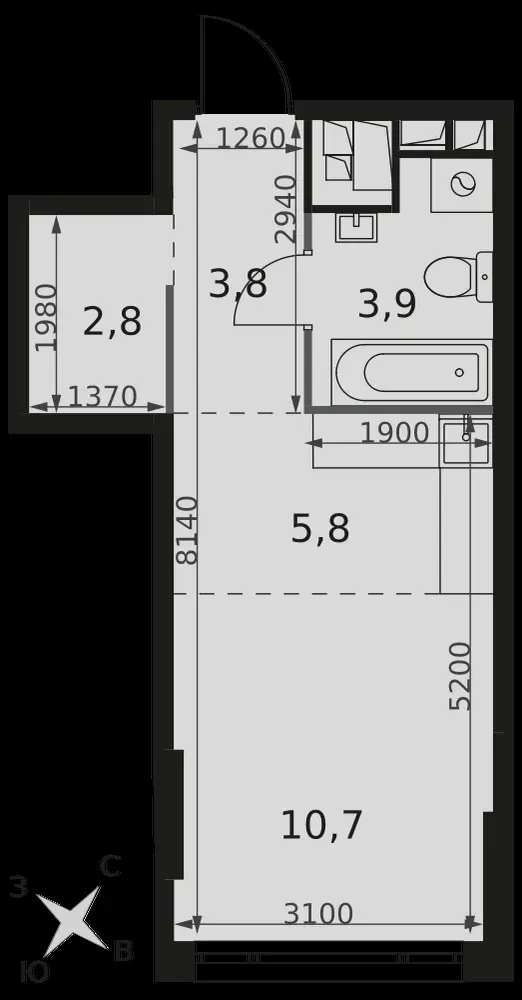 Студия, 27 м² — 20 147 994 ₽
