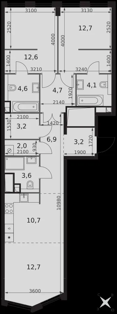 3-комнатная, 81 м² — 46 488 006 ₽