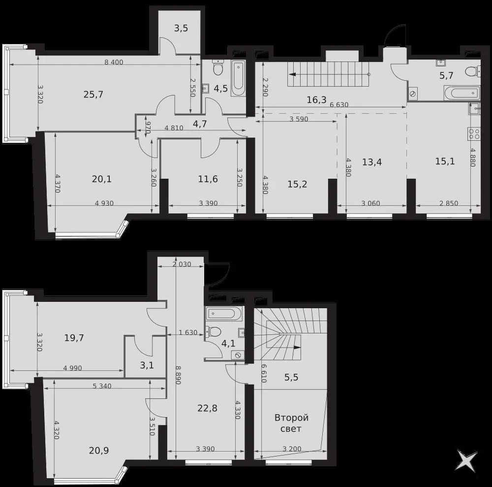 6-комнатная, 211,9 м² — 136 922 364 ₽