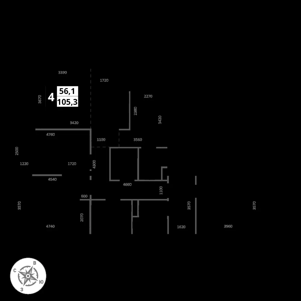 4-комнатная, 105,3 м² — 37 890 310 ₽