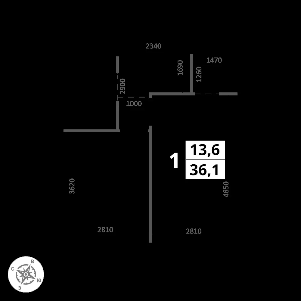 1-комнатная, 36,1 м² — 18 182 270 ₽