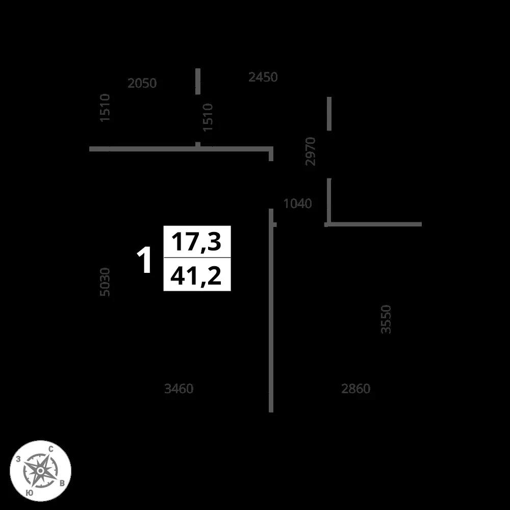 1-комнатная, 41,2 м² — 18 809 448 ₽