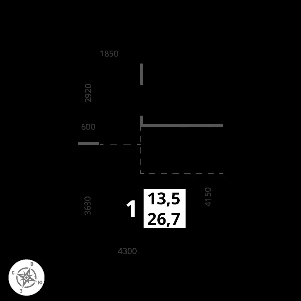 Студия, 26,7 м² — 16 240 115 ₽