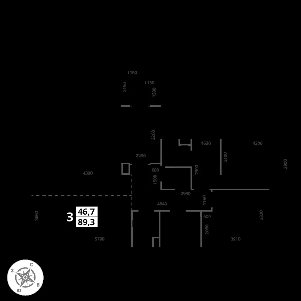 3-комнатная, 89,3 м² — 28 154 504 ₽