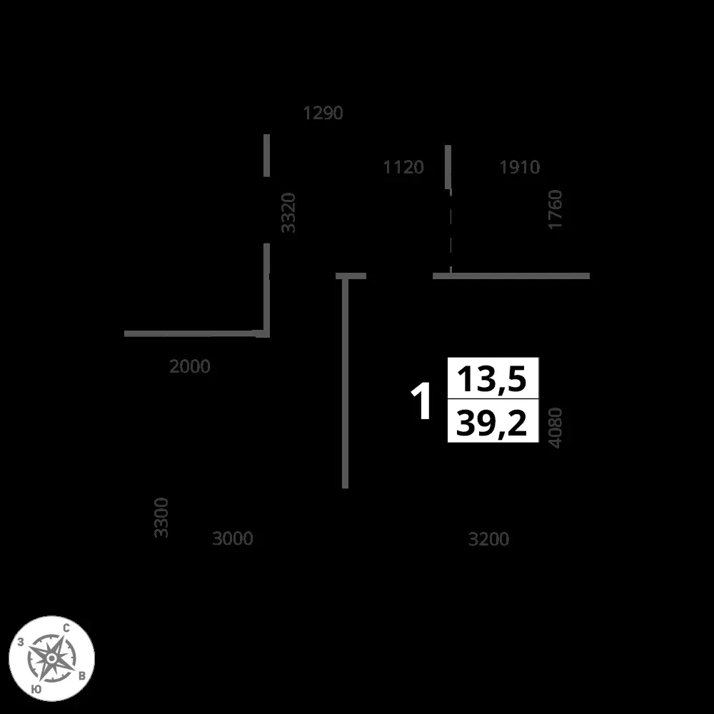 1-комнатная, 39,2 м² — 17 995 505 ₽