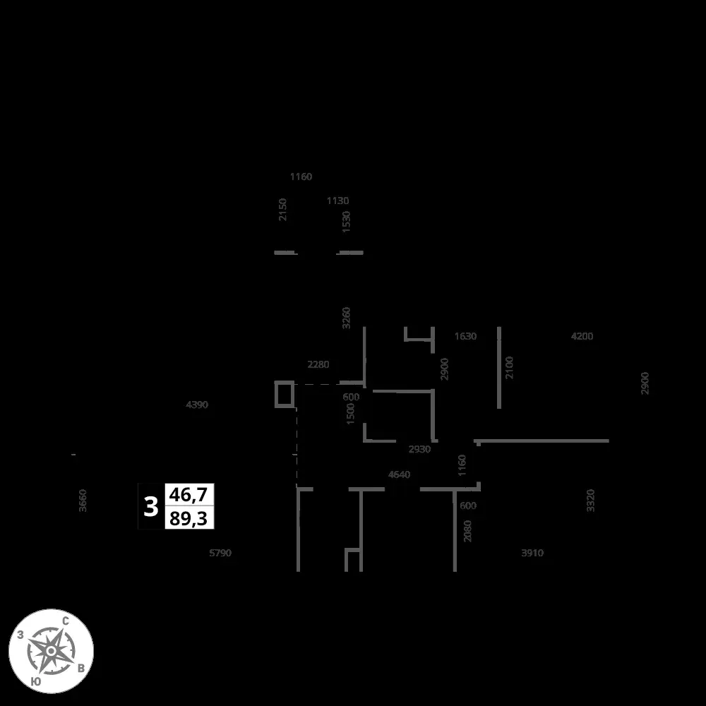 3-комнатная, 89,3 м² — 28 440 264 ₽