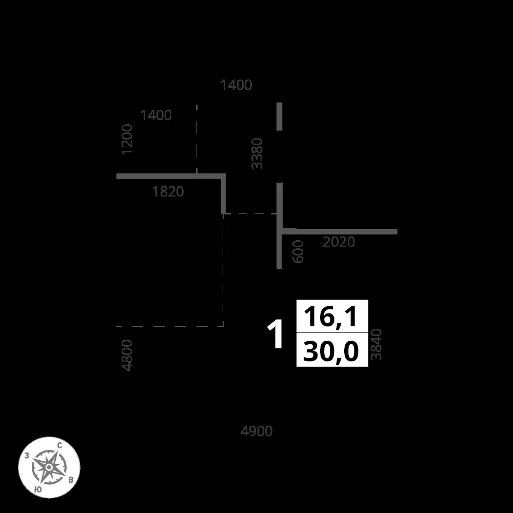 Студия, 30 м² — 16 300 440 ₽