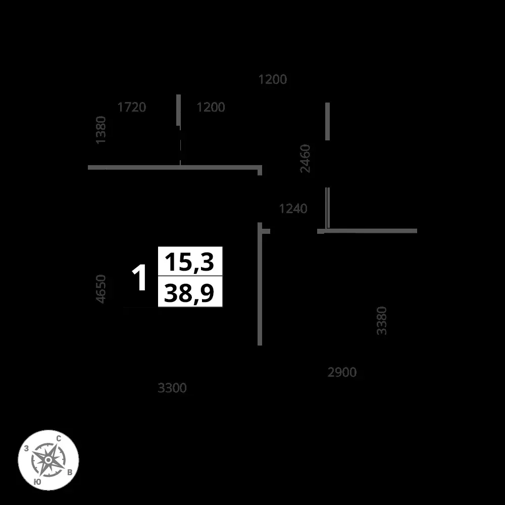 1-комнатная, 38,9 м² — 18 118 998 ₽