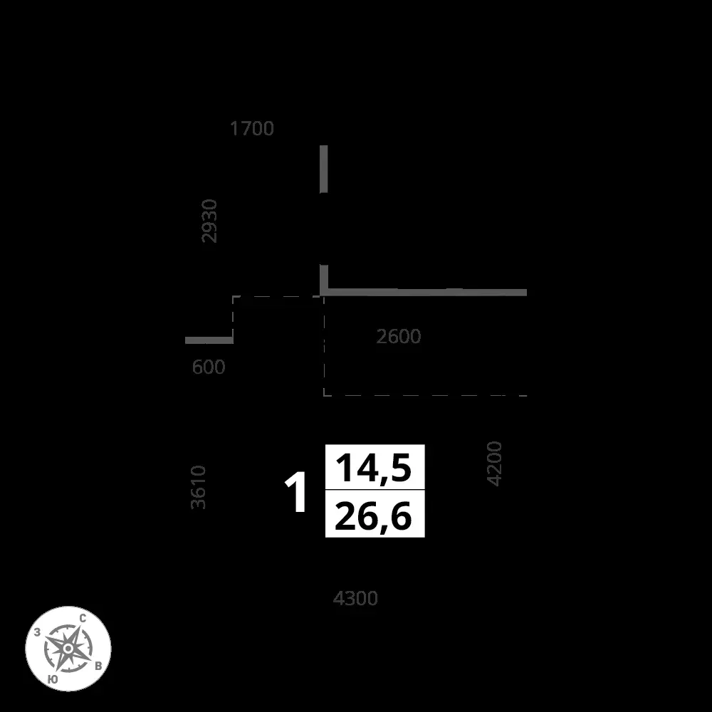 Студия, 26,6 м² — 16 246 322 ₽