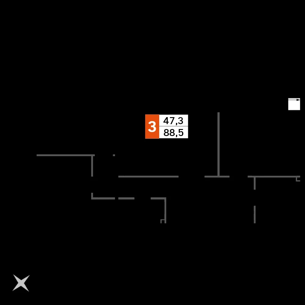 3-комнатная, 89,3 м² — 11 514 967 ₽