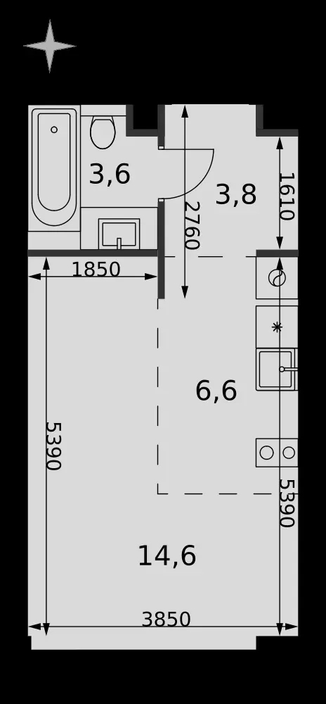 Студия, 28,6 м² — 25 322 726 ₽