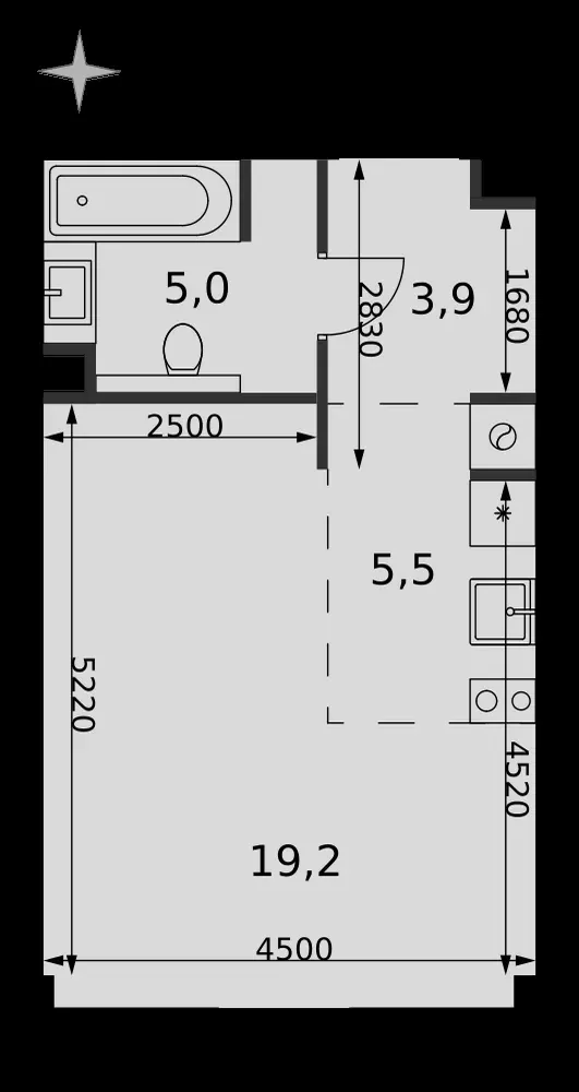 Студия, 33,6 м² — 27 661 200 ₽
