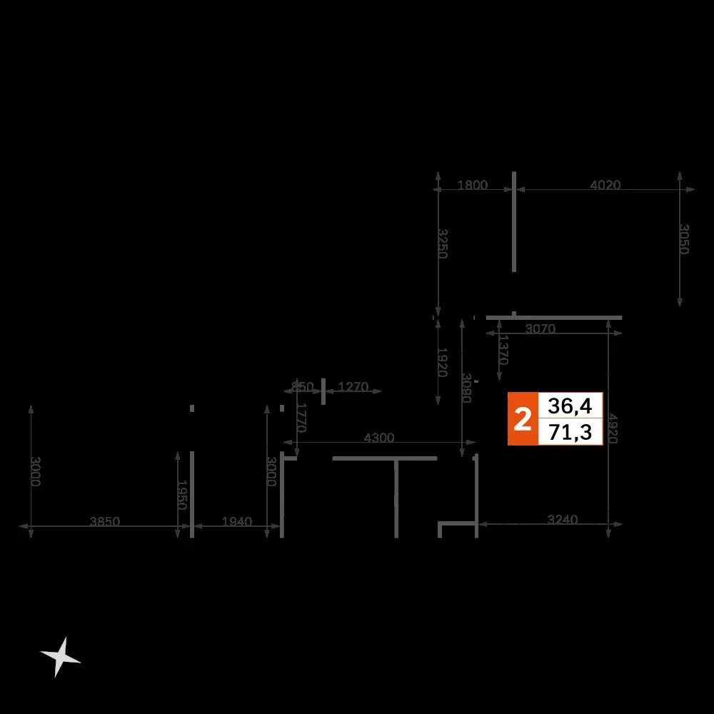 2-комнатная, 70,7 м² — 35 438 234 ₽