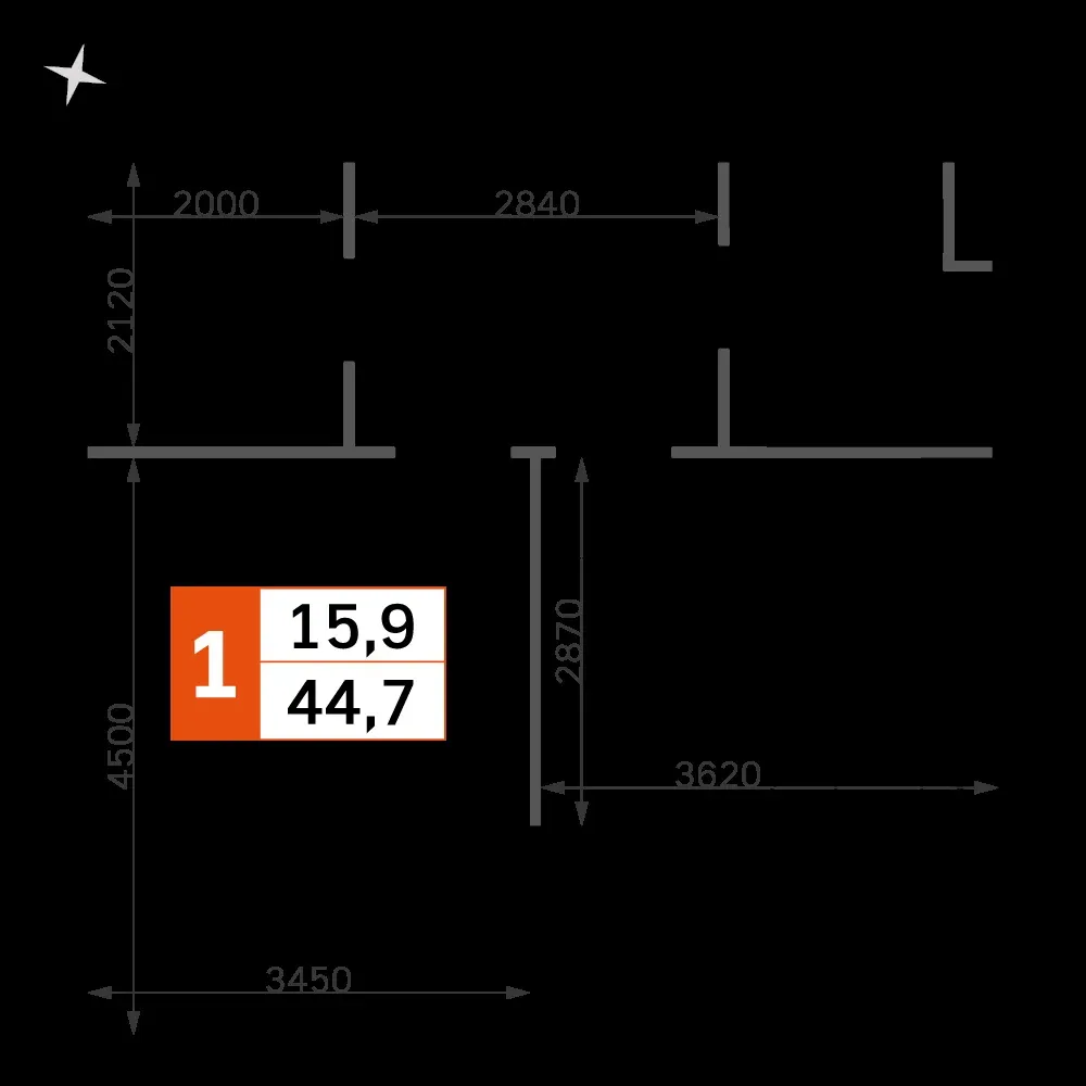 1-комнатная, 42,6 м² — 19 630 080 ₽