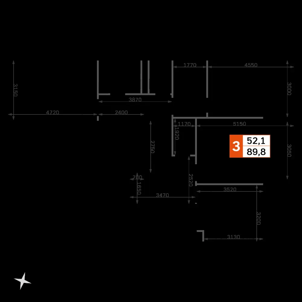 3-комнатная, 88,3 м² — 40 429 391 ₽