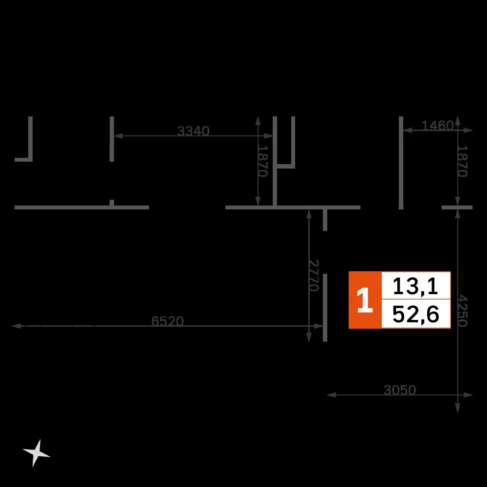 2-комнатная, 51,4 м² — 25 020 492 ₽