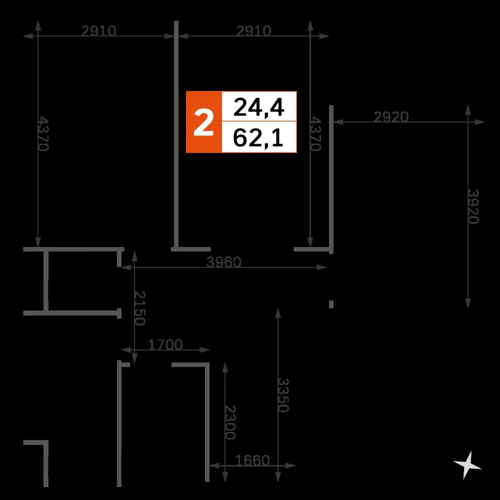 2-комнатная, 61,1 м² — 26 784 529 ₽