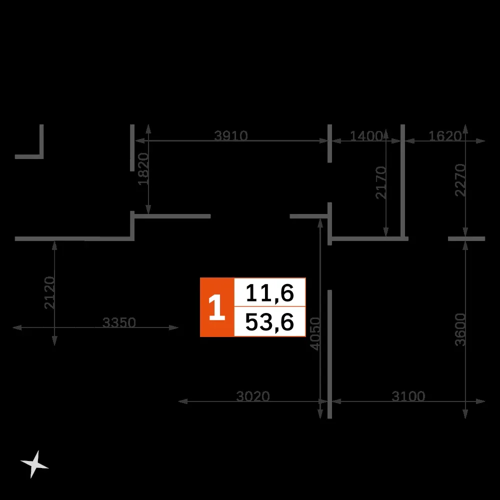 2-комнатная, 51,6 м² — 24 112 164 ₽