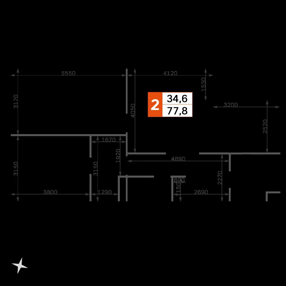 3-комнатная, 76,8 м² — 31 872 154 ₽