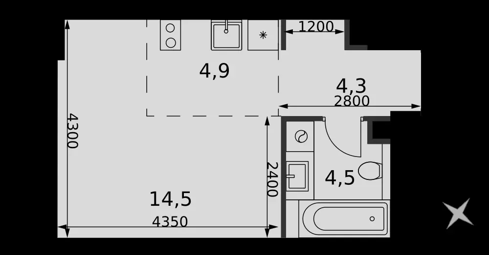 Студия, 28,2 м² — 22 498 031 ₽