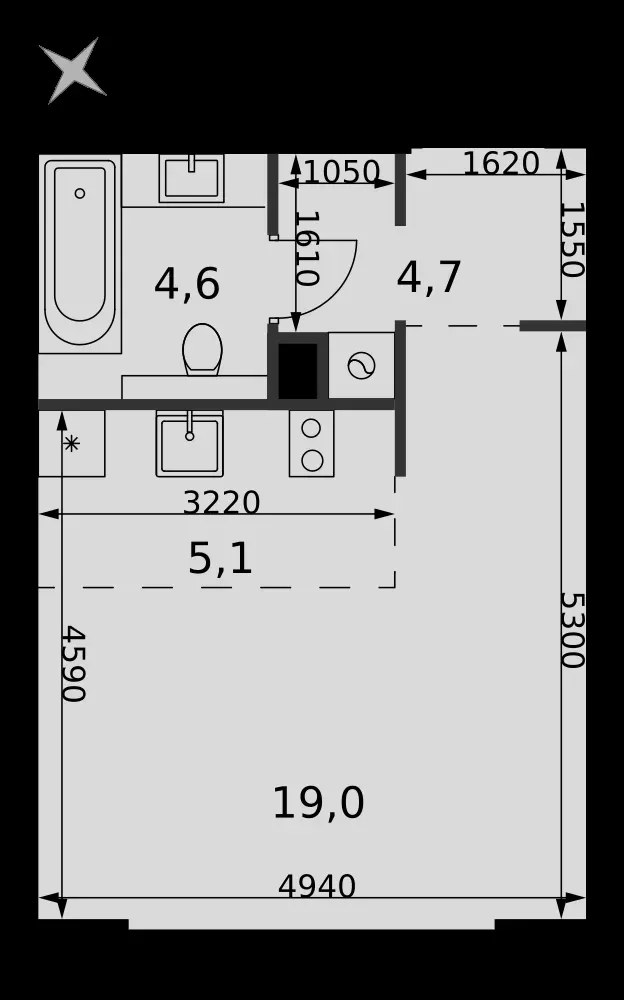 Студия, 33,4 м² — 22 640 942 ₽