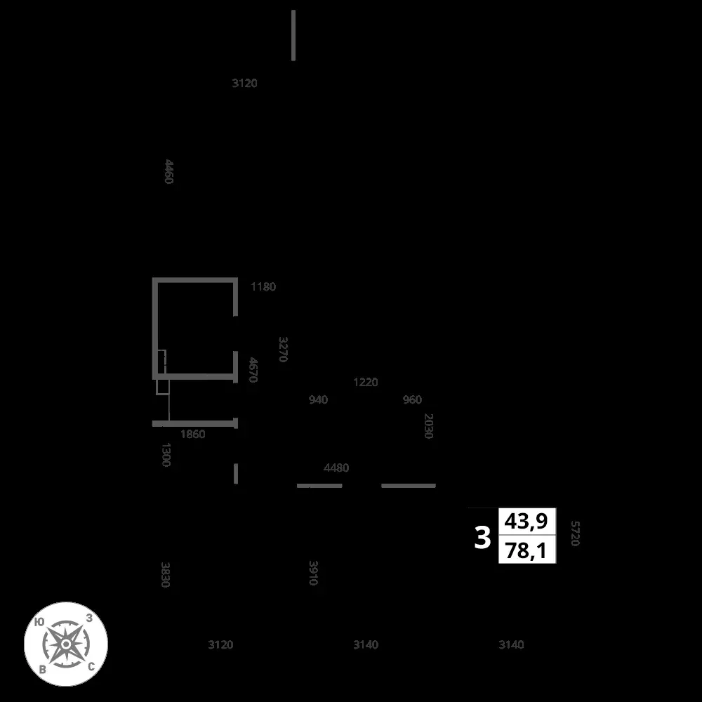 3-комнатная, 78,1 м² — 20 616 877 ₽