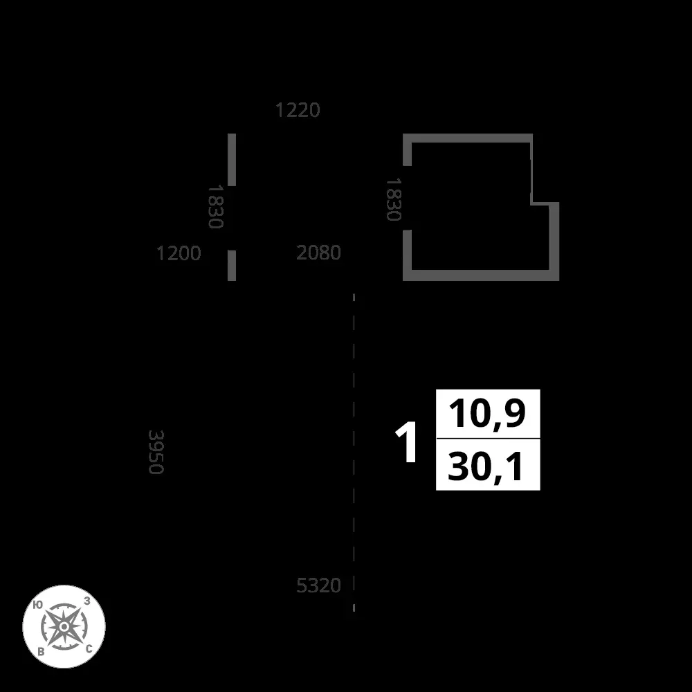 Студия, 30,1 м² — 9 862 747 ₽