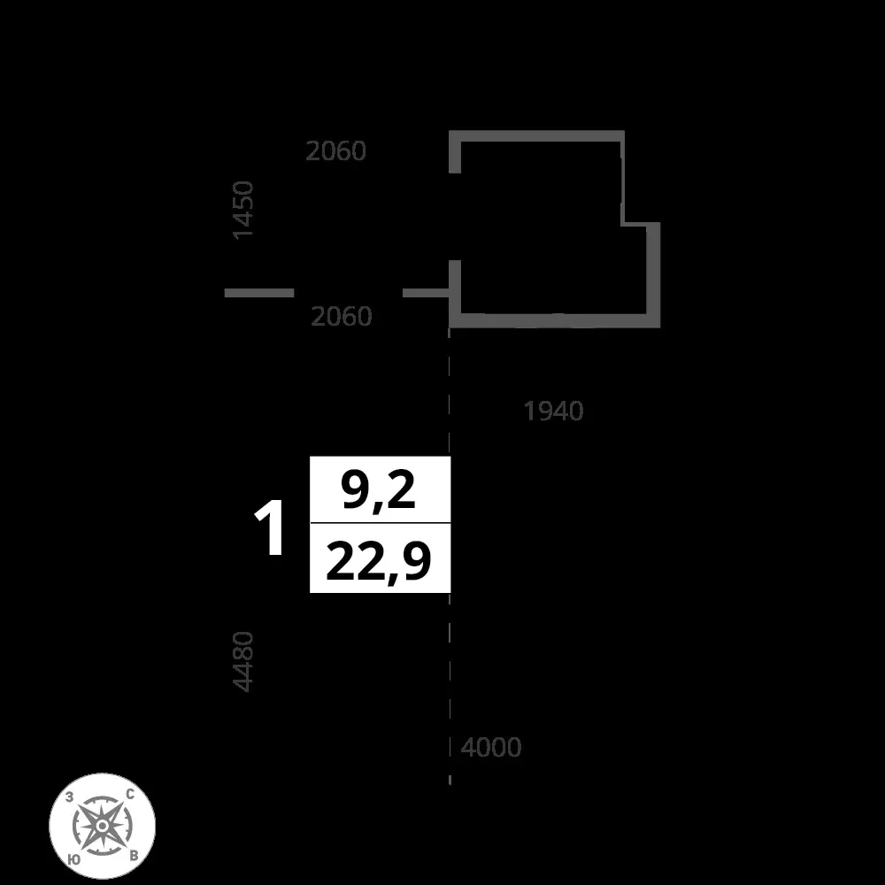 Студия, 22,9 м² — 8 631 972 ₽