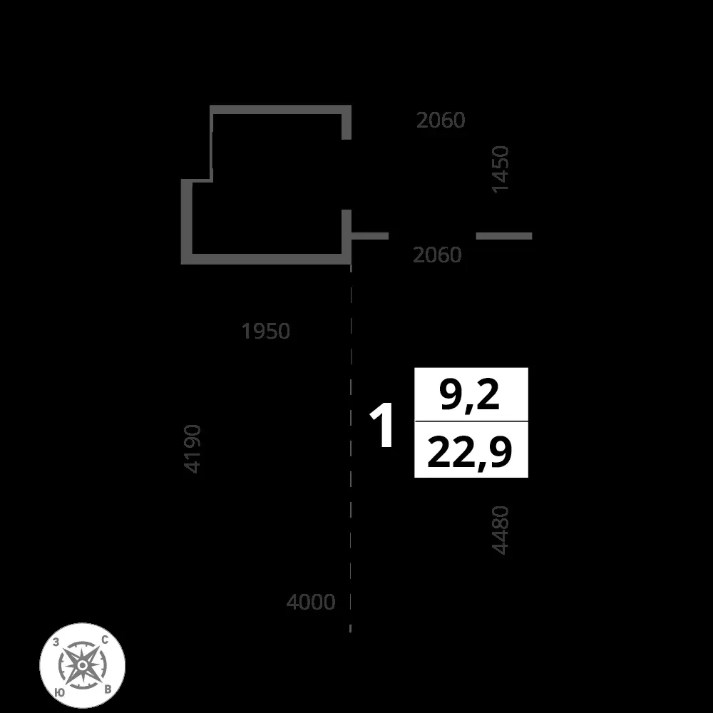 Студия, 22,9 м² — 8 631 972 ₽