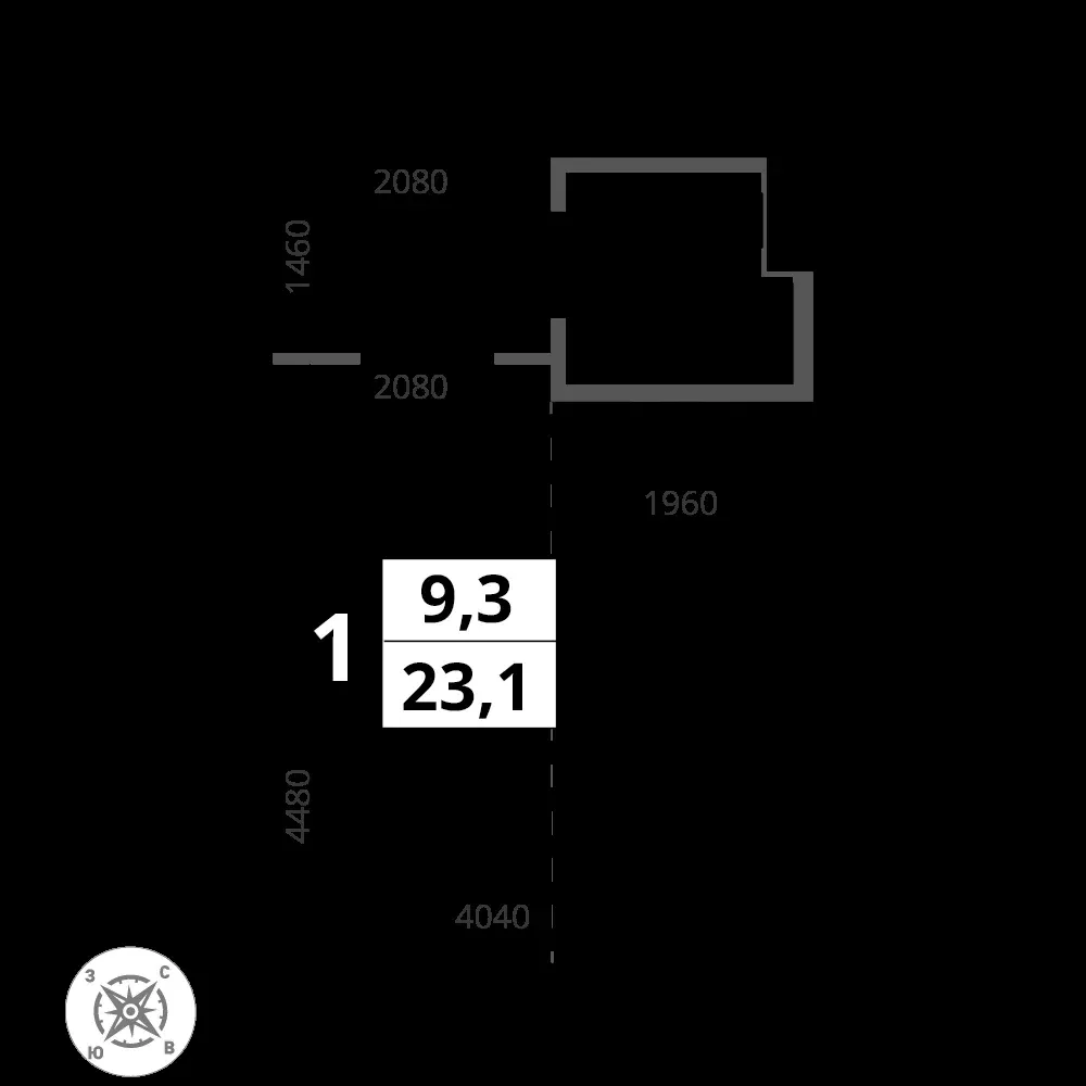 Студия, 23,1 м² — 8 830 599 ₽