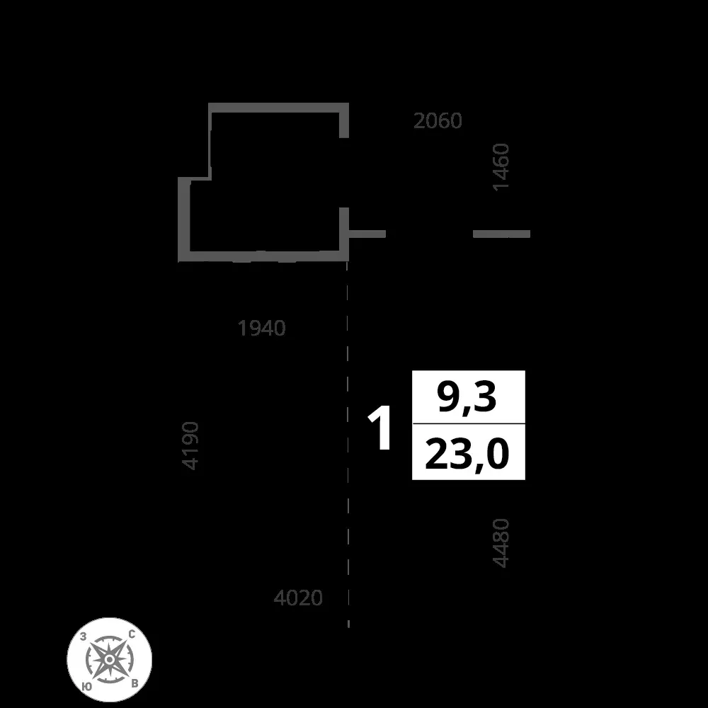 Студия, 23 м² — 8 715 402 ₽