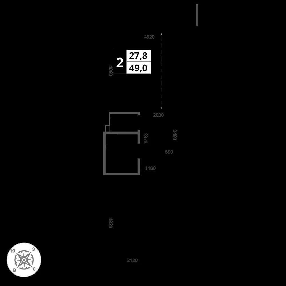 2-комнатная, 49 м² — 14 602 907 ₽