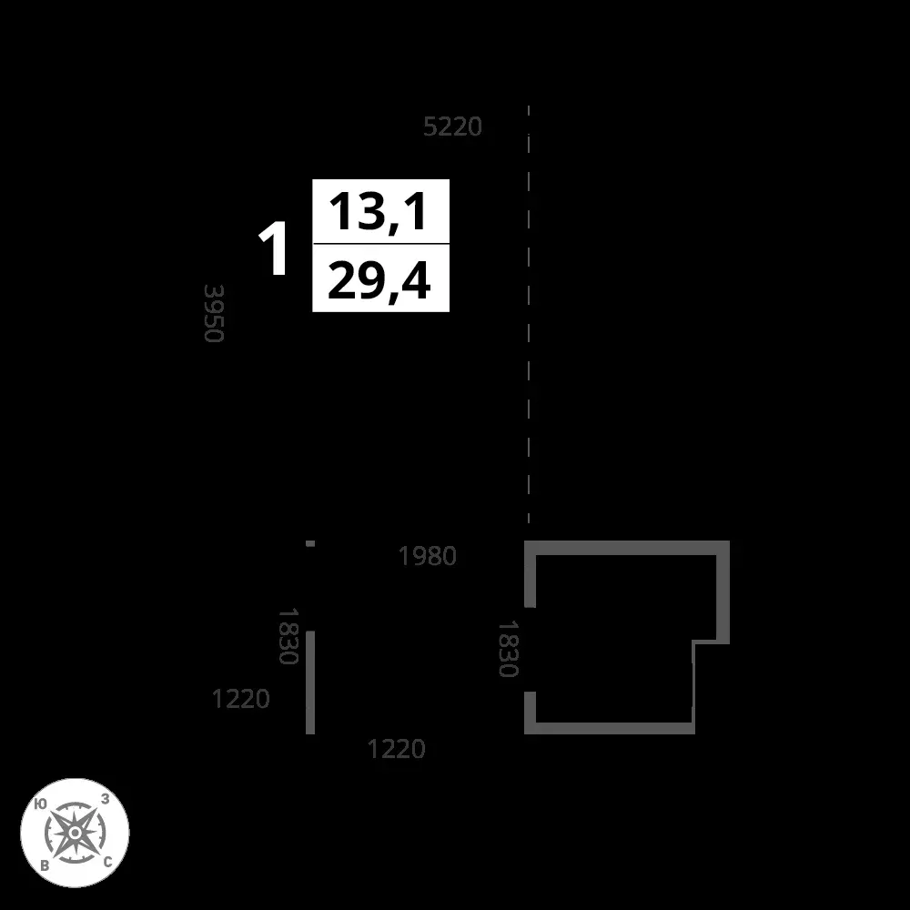 Студия, 29,4 м² — 9 633 380 ₽