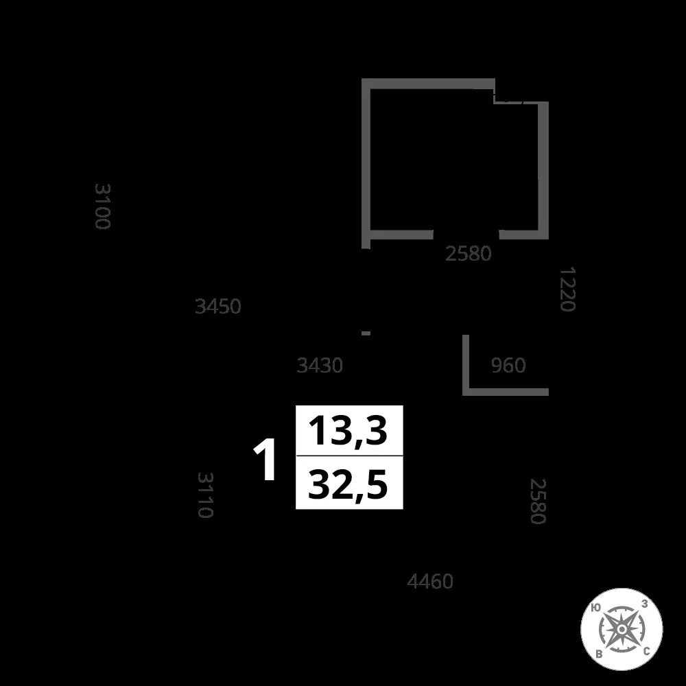 1-комнатная, 32,5 м² — 10 720 808 ₽
