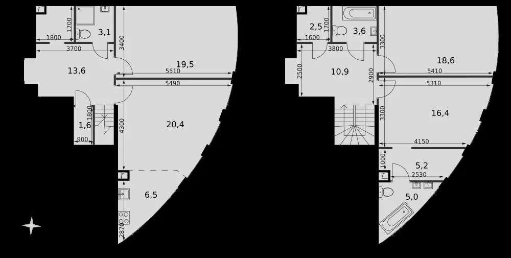 4-комнатная, 126,9 м² — 82 382 719 ₽